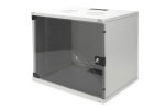 Digitus | 9U wall mounting cabinet | DN-19 09-U-S-1 | Safety class rating IP20. Lockable safety-glass door. 200&deg; door opening angle. Front door: Glass door
