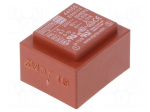 Transformer: encapsulated | 1VA | 230VAC | 6V | 6V | 83mA | 83mA | PCB
