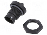 Connector: circular | socket | for panel mounting,front side nut