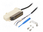 Sensor: optical fiber amplifier | NPN | Connection: cables | 2m