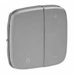 Cover plate Valena Allure - universal/for 1-10V ballast dimmer - aluminium