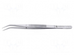 Tweezers | 150mm | Blades: curved | Blade tip shape: flat,rounded