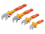 Wrench: adjustable-set | insulated,self-adjusting | 4pcs.