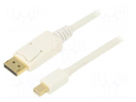 Cable | DisplayPort plug,mini DisplayPort plug | PVC | Len: 1.8m