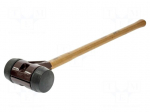 Hammer | 800mm | W: 175mm | 3.27kg | 80mm | round | rubber | wood | SIMPLEX