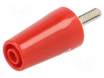 Laboratory connector: 4mm banana | adapter | 32A | red | 42mm