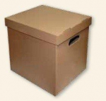 Archive box SMLT, 360x290x350mm, brown, ecological, removable cover