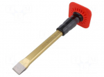 Cold chisel | flat,with splash guard | L: 300mm | Tipwidth: 26mm