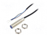 Sensor: inductive | OUT: PNP / NO | 0&divide;4mm | 10&divide;36VDC | M12 | 2m | IP67