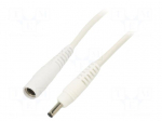 Cable | 1x1mm2 | DC 5,5/2,1 socket,DC 4,0/1,7 plug | straight | 0.5m