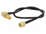 Cable | 0.3m | SMA male,SMA female | black | angled,straight | 50&Omega;