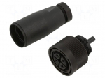 Connector: M18 | plug | female | 250V | 5A | IP67 | PIN: 4 | 714 | for cable