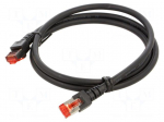 Patch cord | S/FTP | Cat: 6 | RJ45 plug,both sides | stranded | Cu | 1m