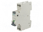 RCBO breaker | Inom: 10A | Ires: 30mA | Poles: 1+N | 230/400VAC | IP20