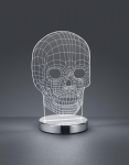 Trio Skull LED table lamp chrome gaismeklis R52461106 4017807358841