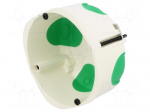 Enclosure: junction box | &Oslash;: 88mm | Z: 47mm | plaster embedded | IP40