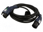 EMobility: cable | 2x0.5mm2,3x6mm2 | 110/250VAC | 7.2kW | IP54 | 6m | 32A