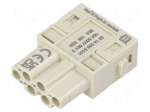 Connector: HDC | module | female | 16A | 500V | Han-Modular&reg; | PIN: 6