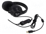 Headphones with microphone | black,red | USB A | 2.4m | 20Hz&divide;20kHz
