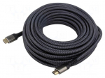 Cable | HDMI plug,both sides | PVC | textile | 4K,UHD 2160p | Len: 15m