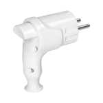Uued tooted // Wtyczka kątowa Uni-Schuko z wypychaczem 16A/250V, biała