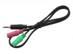 Koaksiaalv&otilde;rgud // HDMI, DVI, AUDIO &uuml;henduskaablid ja tarvikud // 3424# Przyłącze wtyk 3,5st-2xgniazdo 3,5st 1,5m