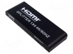 Splitter | HDMI 2.0 | PnP | black | Input: DC socket,HDMI socket