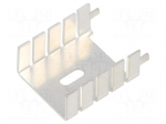 Heatsink: moulded | U | TO220 | grey | L: 12.7mm | W: 25.4mm | H: 29.3mm