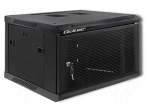 Enclosure: rack cabinet | Standard: 19" | 6U | black | Z: 600mm | X: 600mm