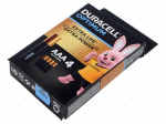 Battery: alkaline | AAA | 1.5V | non-rechargeable | 4pcs | Optimum