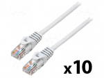Patch cord | U/UTP | Cat: 6 | RJ45 plug,both sides | stranded | CCA | 3m
