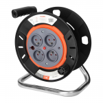 Elektrimaterjalid // Elektri laiendid, Pikendusjuhtmete, hajutuste ja UK ja USA adapterite komplekt // Zwijak bębnowy IP20 4x2P+Z 16A 230V, H05RR-F 3x1,5mm2, 25m