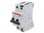 Circuit breaker | 415VAC | Inom: 2A | Poles: 2 | for DIN rail mounting