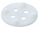 Spacer sleeve | LED | &Oslash;out: 6.2mm | L: 1.4mm | white | Holes pitch: 2.5mm