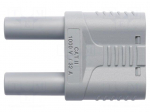Laboratory connector: 4mm banana | stackable safety shunt | 32A
