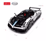 Rastar Pagani Huayra Toy Car Constructor 2934pcs 1:8