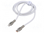 Cable | High Speed,USB 2.0 | Apple Lightning plug,USB C plug | 1m