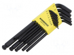 Wrench: hex key-set | inch,spherical | ProTanium&reg;,steel | long