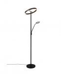 Trio Willis LED stāvlampa with reading light matt black  449510232 4017807618112