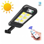 Riff JX-616 Outdoor Wall Mount Solar Battery Lamp with Motion sensor & Remote Control Black