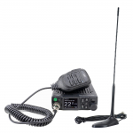 CB PNI Escort HP 8900 ASQ Radio Station Package, 12-24V + CB PNI Extra 45 Antenna with Magnetic Base, 12V / 24V Power, RF Gain, Roger Beep, CTCSS-DCS, Dual Watch