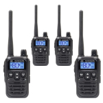 Kit of 4 portable radio stations PNI PMR R45 PRO 446MHz, 0.5W, 99 programmable channels, 16 PMR and 38 CTCSS and 104 DCS tones, 5-level Squelch, VOX, TOT, BCL, Scan, Roger Beep