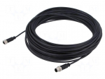 Cable: for sensors/automation | M12 | PIN: 4 | unshielded | plug | PUR