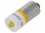 LED lamp | yellow | BA9S | 28VDC | 28VAC | No.of diodes: 1 | 04