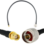 Rangeful RP-SMA Male / N Male 50cm koaksiaalkaabel &mdash; HF240 (vastab LMR240) HF240-RPSM-NM-0.5