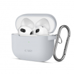 Headphone case Tech-Protect Apple Tech-Protect Silicone Hook Case for Apple AirPods 3 - Gray Gray