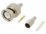 Connector: BNC | plug | straight | 50&Omega; | crimped | Contacts: brass