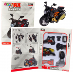 M&auml;nguala | PC | Konsoolid | Tarvikud // M&auml;nguasjad ja m&auml;ngud lastele // Motocykl Do Składania Skręcania Metal 1:14 DIY Czarno-Pomarańczowy