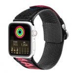 Strap Dux Ducis Strap (Outdoor Version) strap for Apple Watch Ultra, SE, 8, 7, 6, 5, 4, 3, 2, 1 (49, 45, 44, 42 mm) nylon band bracelet Black Red
