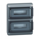 Plexo cabinet 24 modules surface mounting IP65 IK07 with PE+N terminal blocks